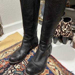 Perforated leather tall boots - Gianni Bini